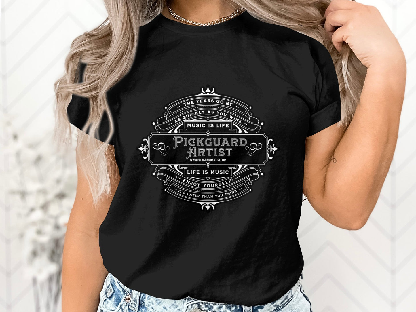Vintage Music Lover T-Shirt, Pickguard Artist Graphic Tee, Unique Musician Gift Idea