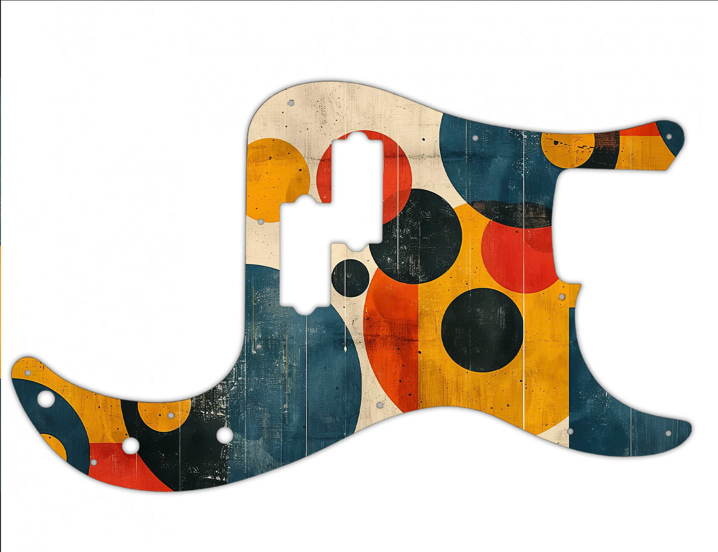 Bauhaus Inspired Geometric Retro Fender P Bass Custom Pickguard **PRINTING ONLY**