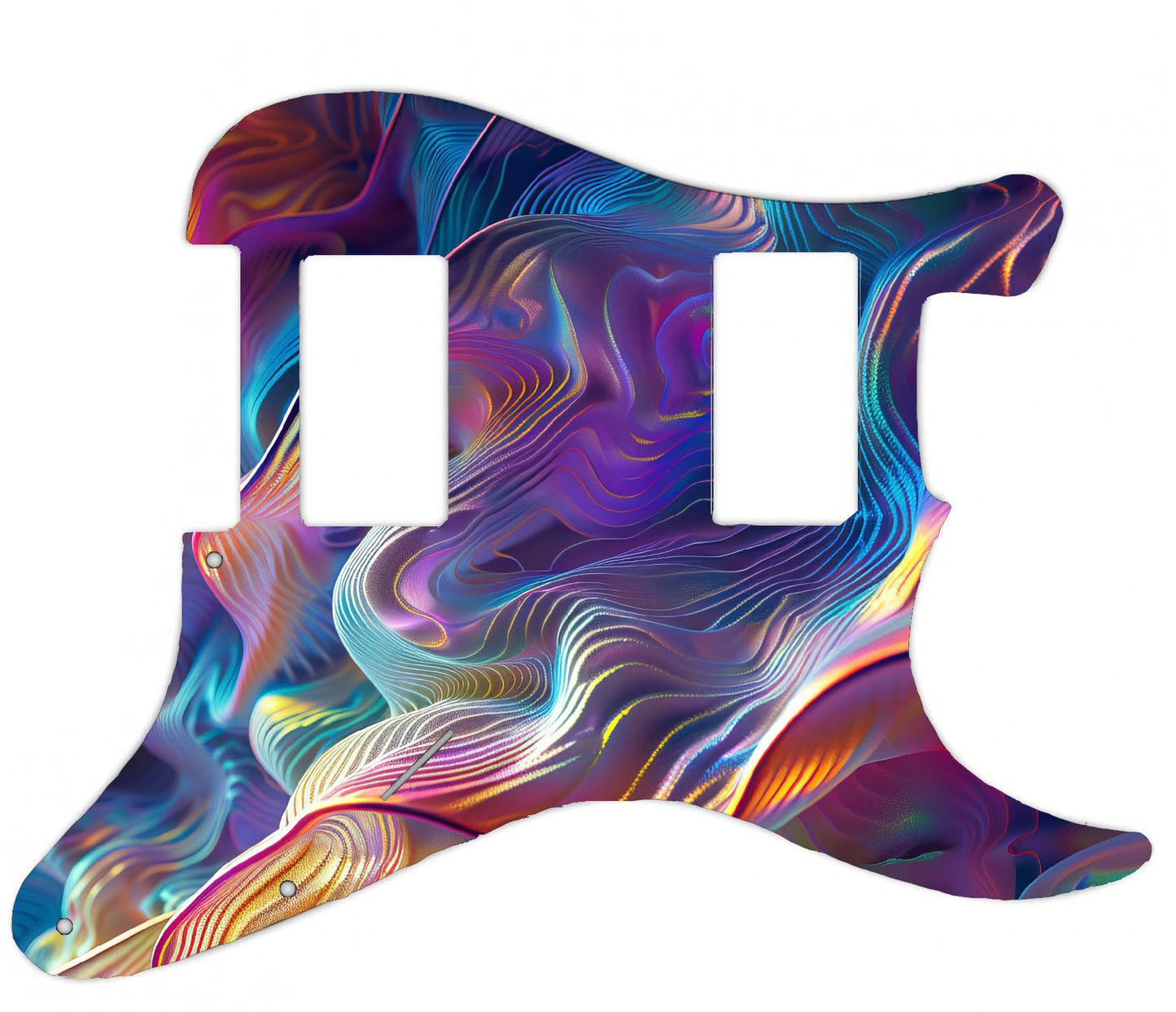 Irridescent Waves Pickguard for Fender Stratocaster **PRINTING ONLY**