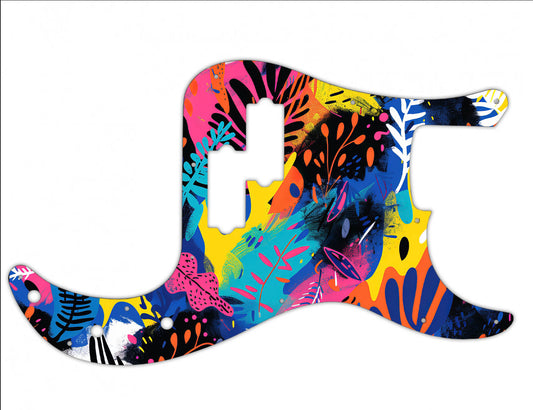 Abstract Color Splash Fender P Bass Custom Pickguard **PRINTING ONLY**