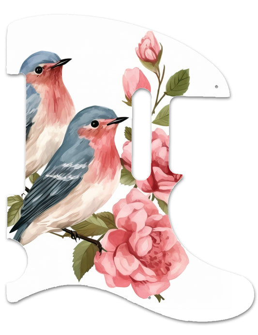 Bluebirds and Roses Fender Telecaster Style Pickguard **PRINTING ONLY**