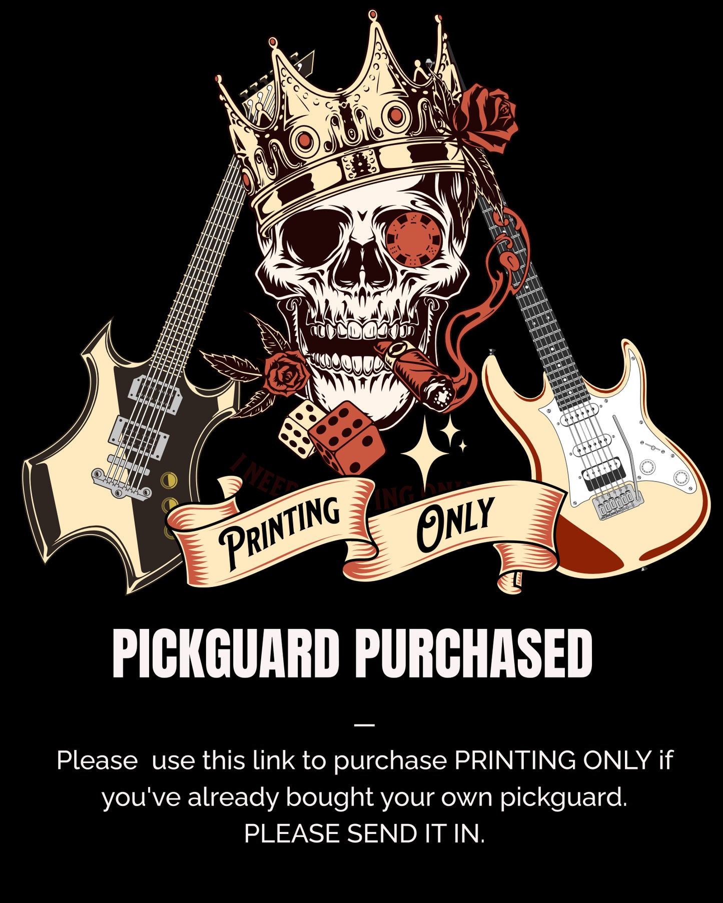 Pickguard Printing ONLY YOUR DESIGN or CUSTOM