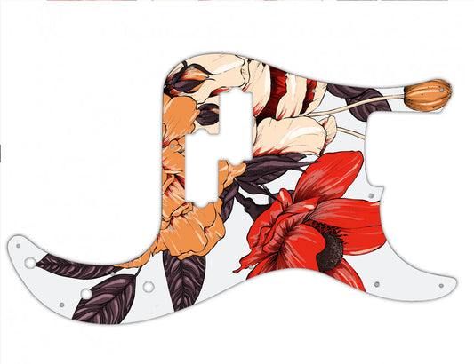Autumn Flowers Fender P Bass Custom Pickguard **PRINTING ONLY**