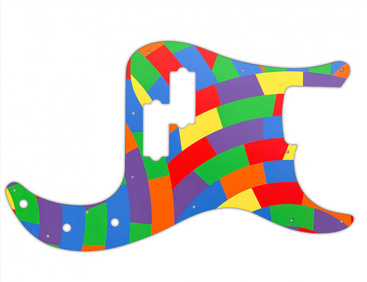 Color Blocks Fender P Bass Custom Pickguard **PRINTING ONLY**