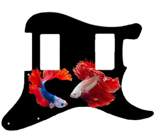 Fighting Siamese Fish Pickguard for Fender Stratocaster **PRINTING ONLY**