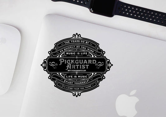 Pickguard Artist℠ Exclusive Sticker, Black and White on Vinyl