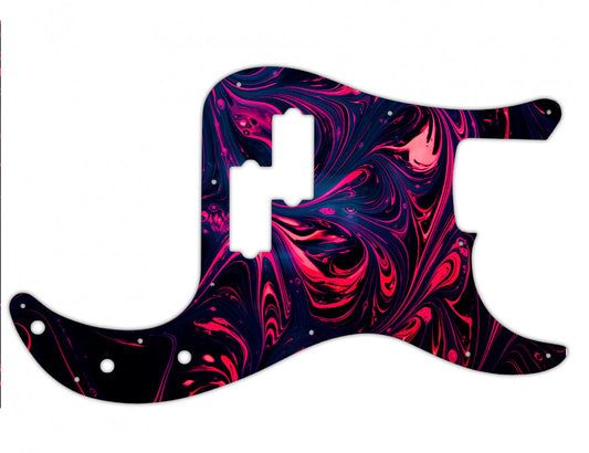 Red Lava Fender P Bass Custom Pickguard **PRINTING ONLY**