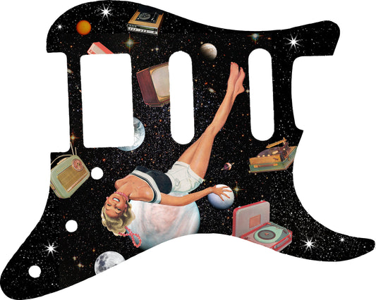 Retro Annie in Space Pickguard for Fender Stratocaster **PRINTING ONLY**