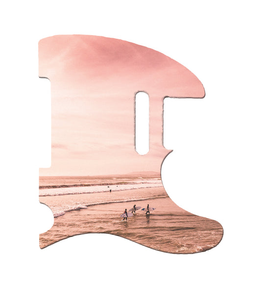 Surfin' Sunset Telecaster Style Pickguard **PRINTING ONLY**