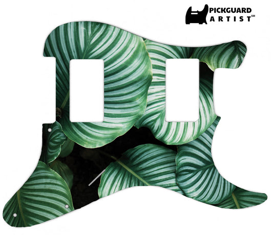 Tropical Leaves Green Pickguard for Fender Stratocaster **PRINTING ONLY**